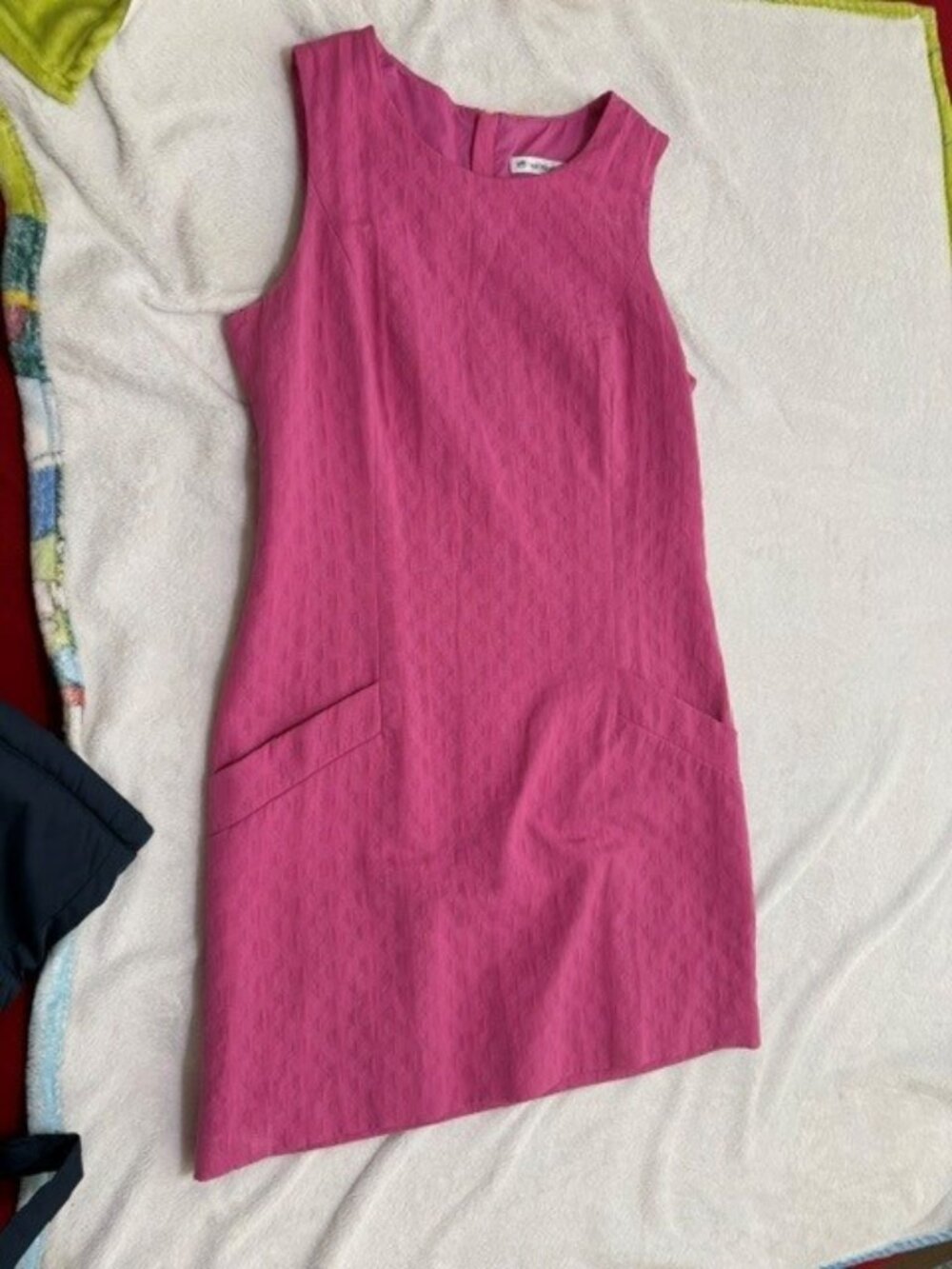 Southern Tide Women’s Fuchsia Sleeveless Dress With Pockets